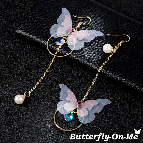 Pink - Butterfly-On-Me Earrings