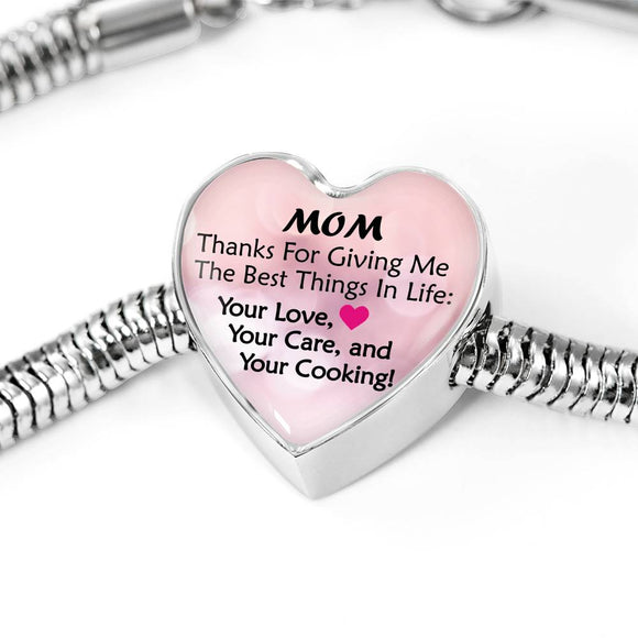 Mom’s Cooking - Heart Charm Bracelet